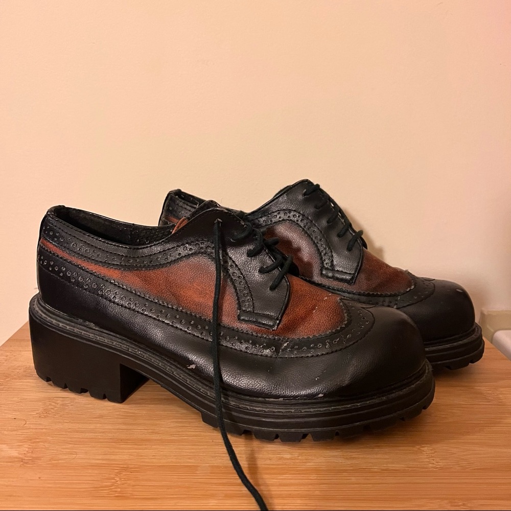vintage oxford heels saddle shoes